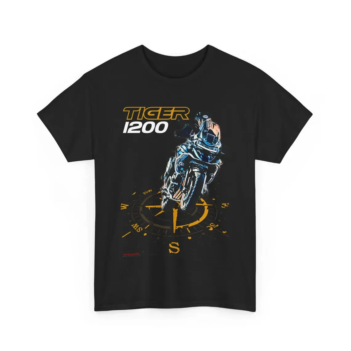 

Tiger 1200 T Shirt Adventure Motorcycle Tee Triple Engine Explorer Rider Graphic Top For Fans Rally GT Apparel Gift