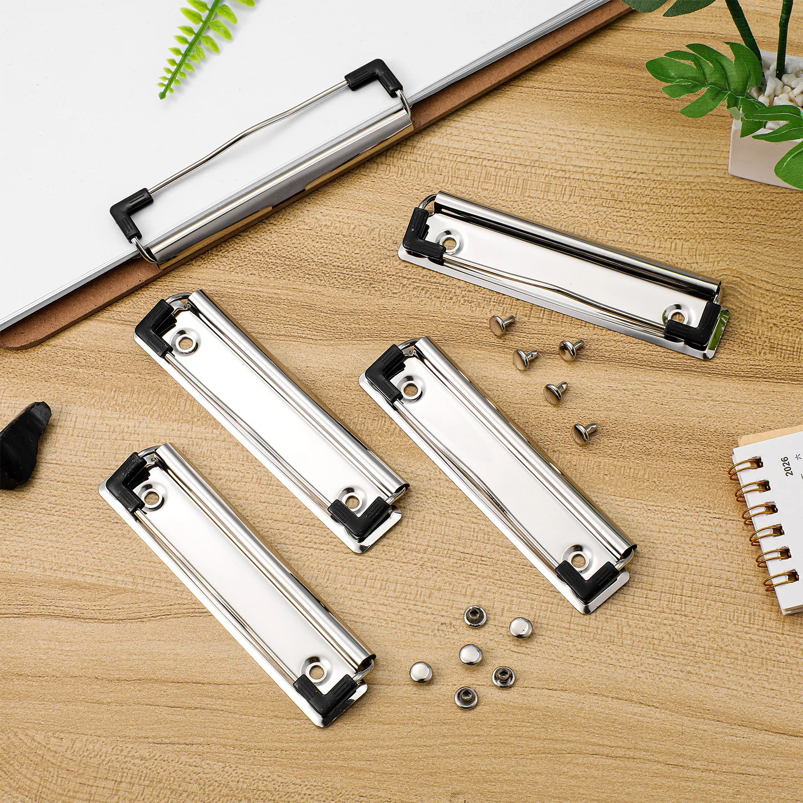 

10Pcs Clipboard Clips Metal Mountable Hardboard Clips Large Secure Nails Clipboard Holder for School Office Classroom Paper