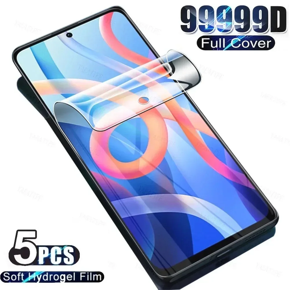 

Гидрогелевая пленка для Xiaomi Redmi Note 10 11 9 8 Pro 12S 11S 10S 9T 9 8T 7, Защитная пленка для экрана Redmi Note 12 Pro Plus, 5 шт.