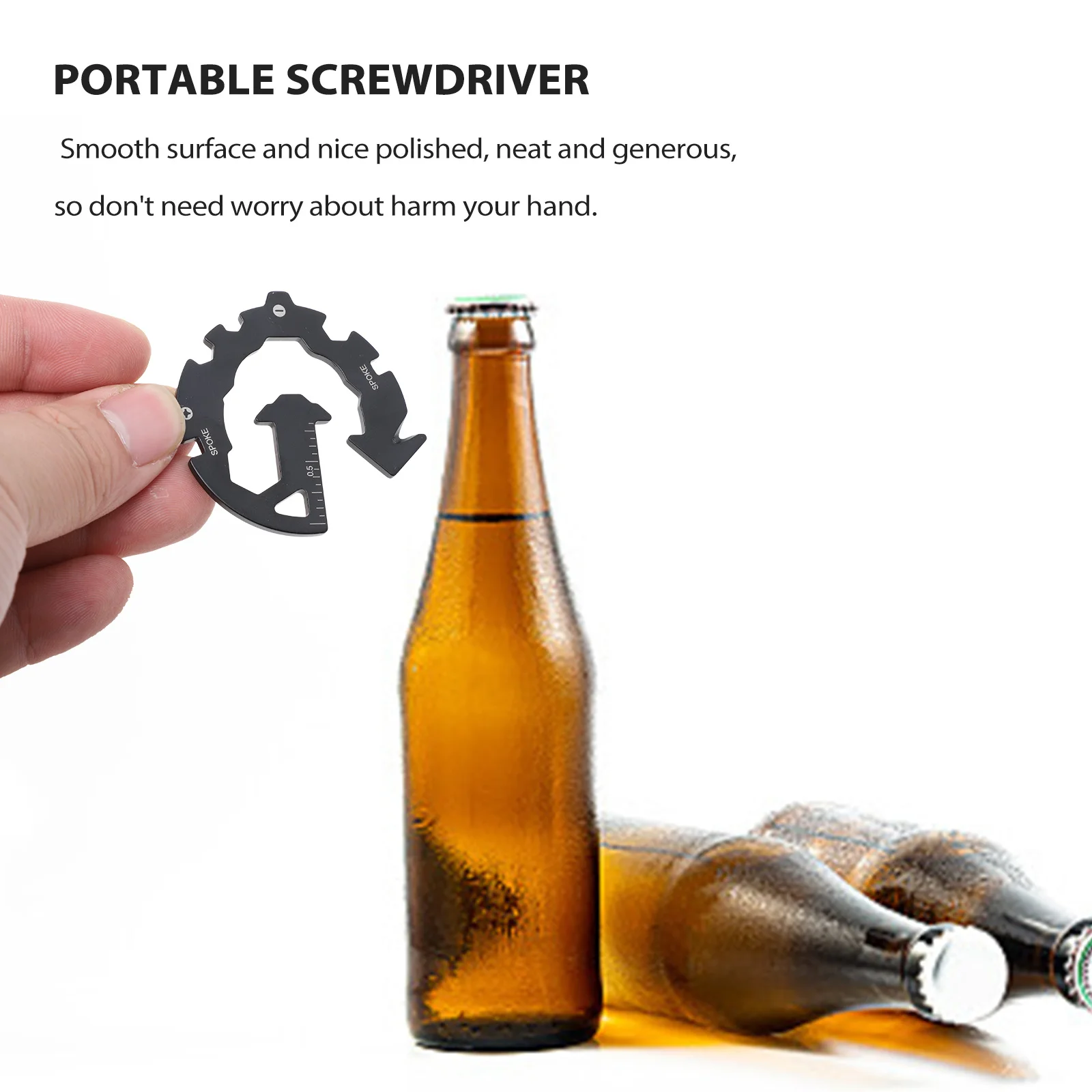 

Multi-Functional Outdoor Tool Stainless Steel Portable Hand Tool Camping Hiking Gear Bottle Opener Screwdriver Spanner