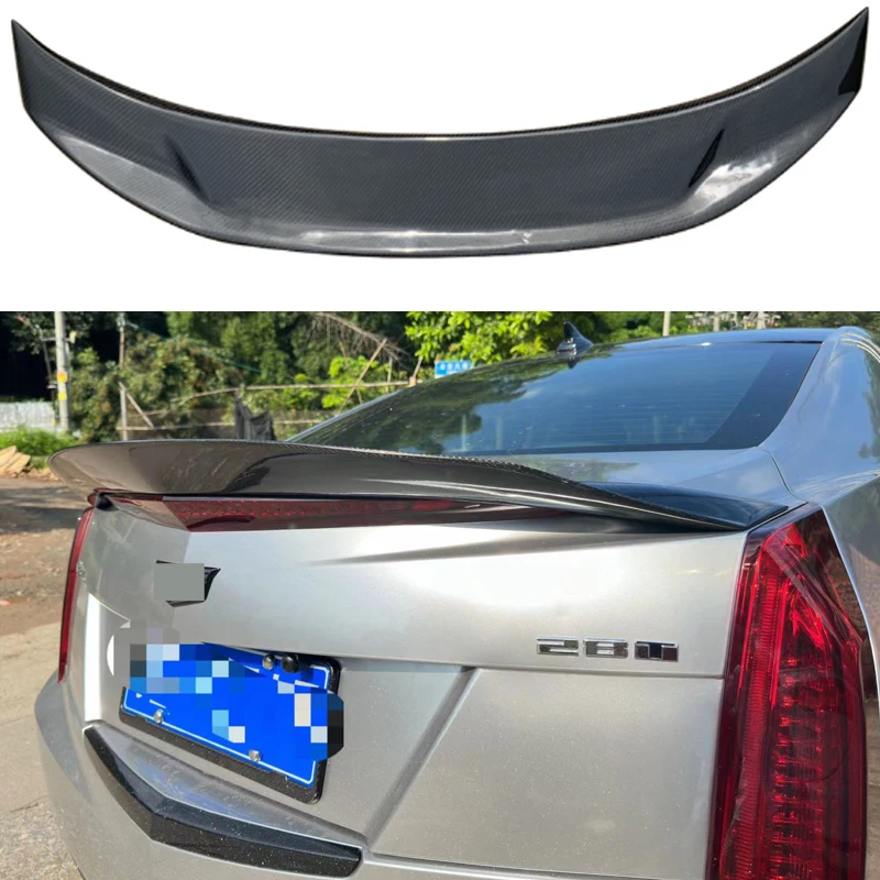 

For 2014-2017 Cadillac ATSL 100%Real Carbon Fiber Highquality Rear Spoiler Trunk Lid V Style For 2014-2017 Cadillac ATSL 100%Re