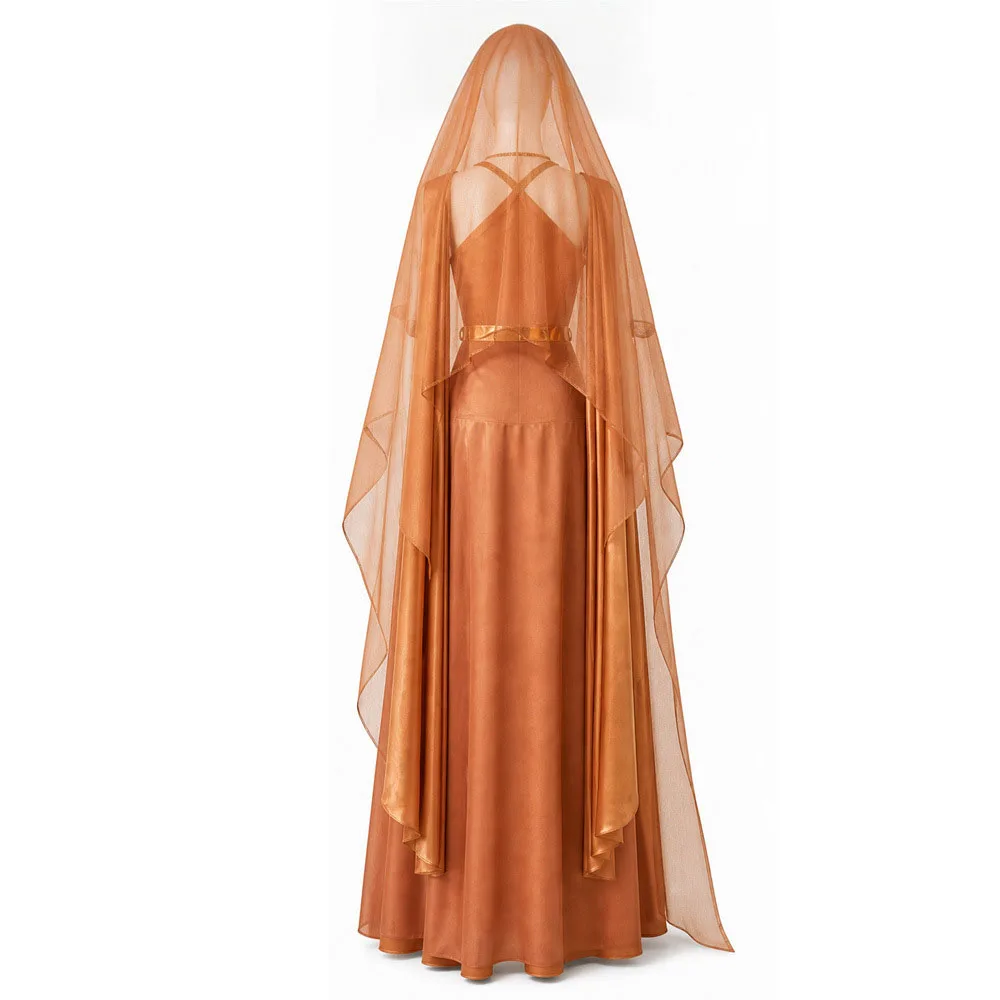 

Adult Women Andor Cosplay Costume Movie Space Battle Fantasia Top Dress Shawl Veil Belt Outfits Halloween Carnival Party Suits