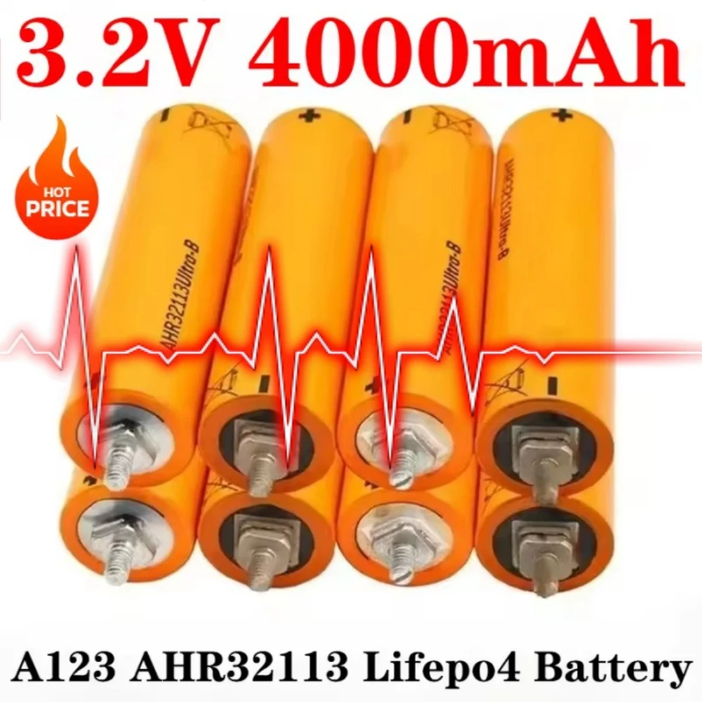 

3.2V 4000mAh 45C For A123 AHR32113 Lifepo4 Rechargeable lithium iron phosphate battery