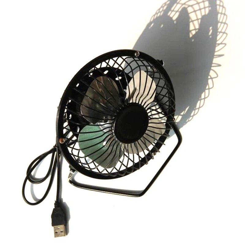 5W 5V Solar Panel Powered Fan, Mini Portable Ventilation Cooling Fan 4-Inch USB Portable Fan For Camping Yacht Dog House