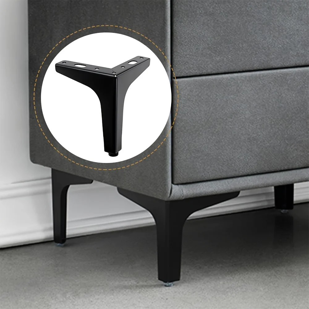 Metal Furniture Legs, Modern Matte Finish, Universal Sofa Cabinet Feet, Luxury Design for TV Stand, Bedside and Sideboard