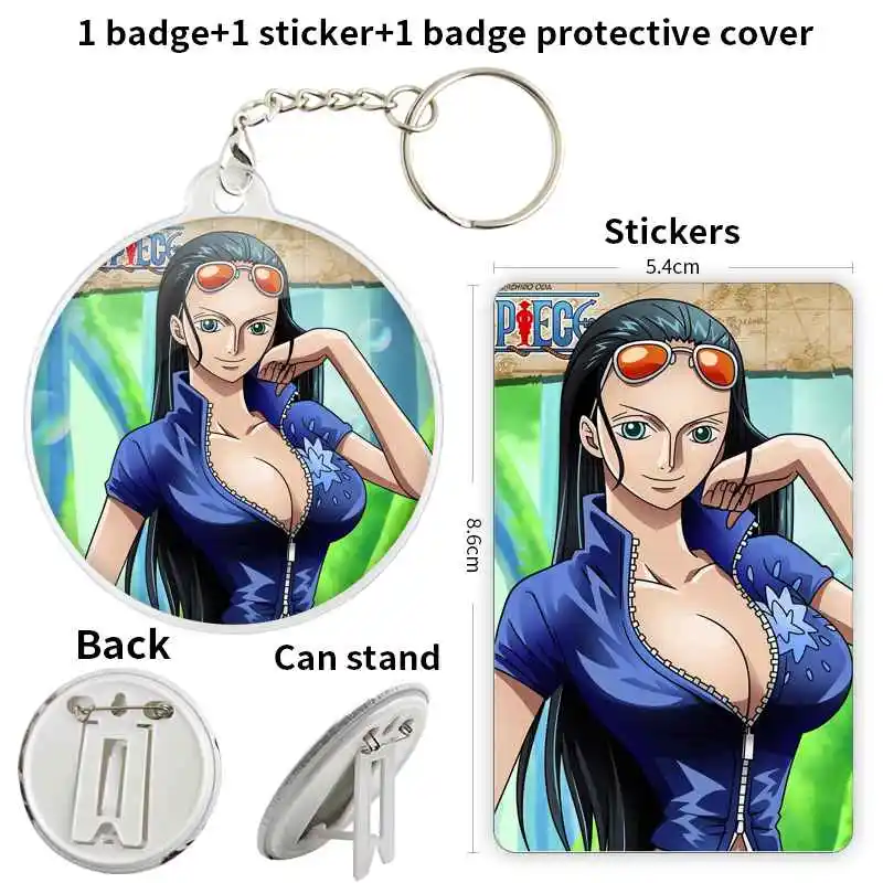 Insignia de personaje de Anime de juego Nico Robin, broche de ancla, periferales, Pin, baratija, accesorios de decoración, sombrero de Metal, pupila personalizada