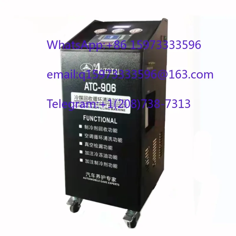 Automotive Air Conditioner Refrigerant Recovery Filling Machine Freon Extraction Oil Pipe Non Disassembly Circulation Cleaning