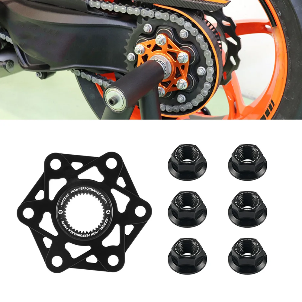 For KTM 1290 Super Duke /R/GT 2014-2023 Motorcycle Rear Sprocket Carrier & Sprocket Nuts Kit
