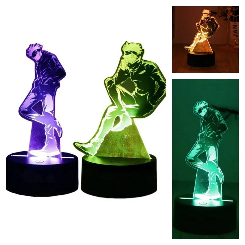 Anime Figures 3D Lamp Led Night Lights Jujutsu Kaisen Acrylic RGB Smart Touch 7Colors Gadget Light For Bedroom Decoration Gifts