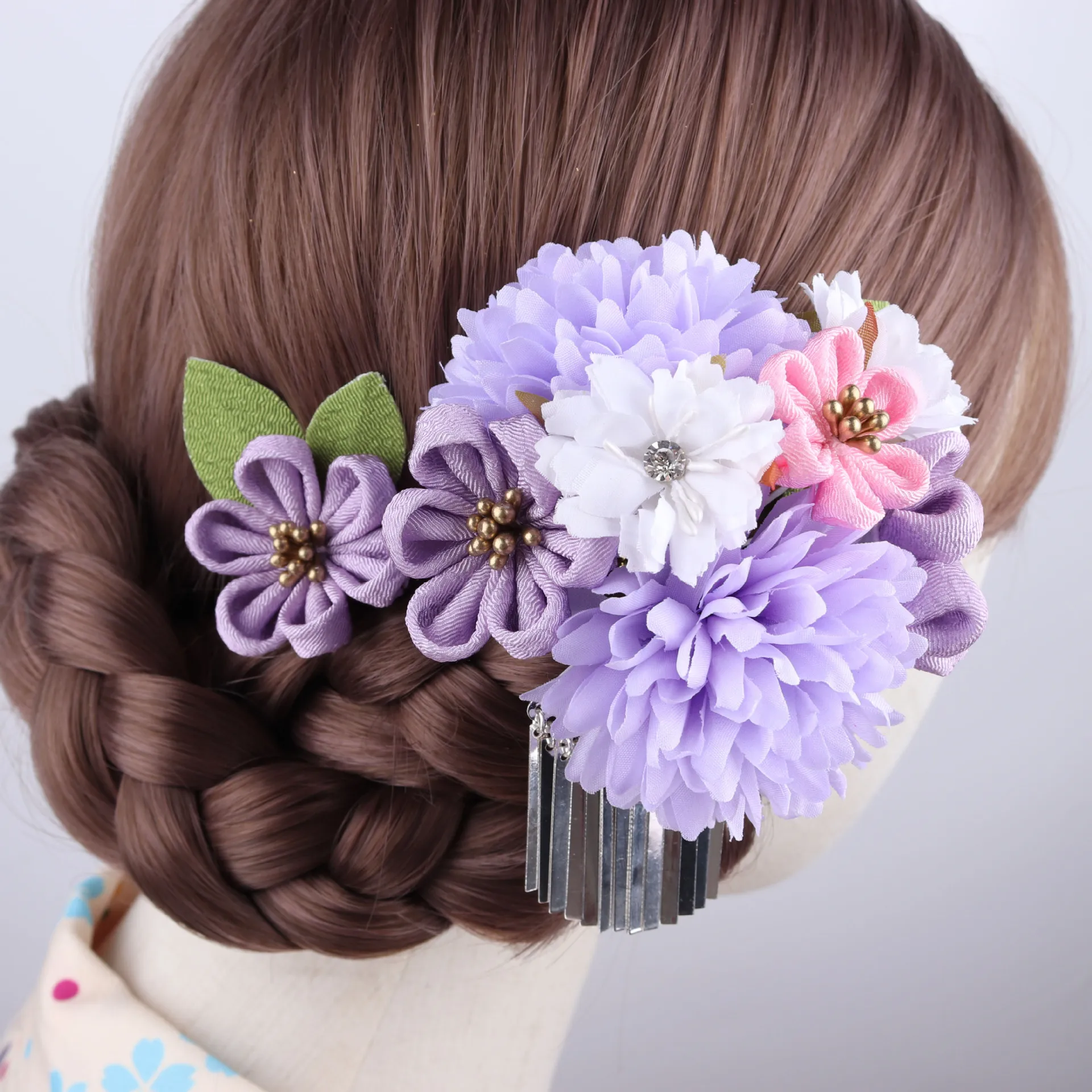 

Набор из 2 предметов для волос в японском стиле Yukata Artisan Crafted: аксессуары для волос для кимоно на летний фестиваль