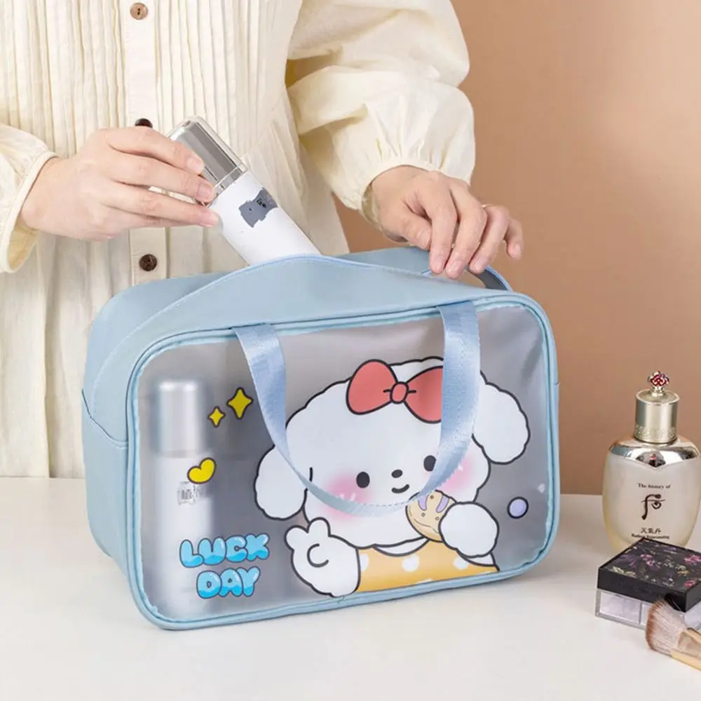 

Durable Ins Cartoon PVC Cosmetic Bag Cute Portable Transparent Wash Bag High Appearance Level Waterproof Storage Bags Girl