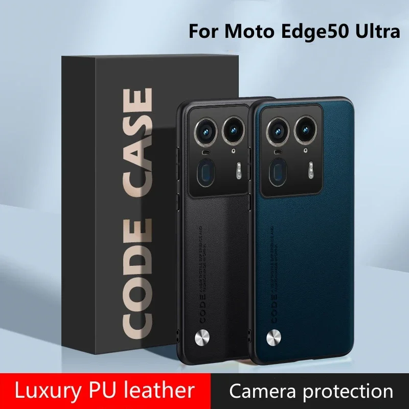 

Case For Motorola Edge 50 Ultra Case Luxury Silicone Leather Back Cover For Moto Edge50 Ultra Protect Shell Shockproof Bumper