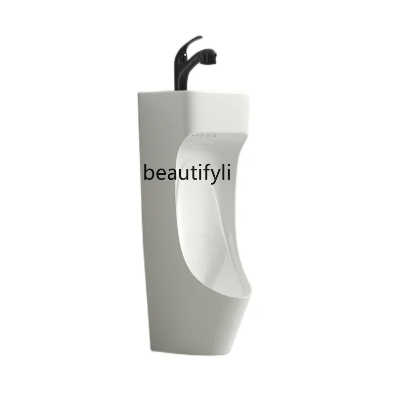 X188 Household Ceramic Integrated with Wash Basin Urinal Wall-Mounted Induction Urinal Floor-Mounted Men