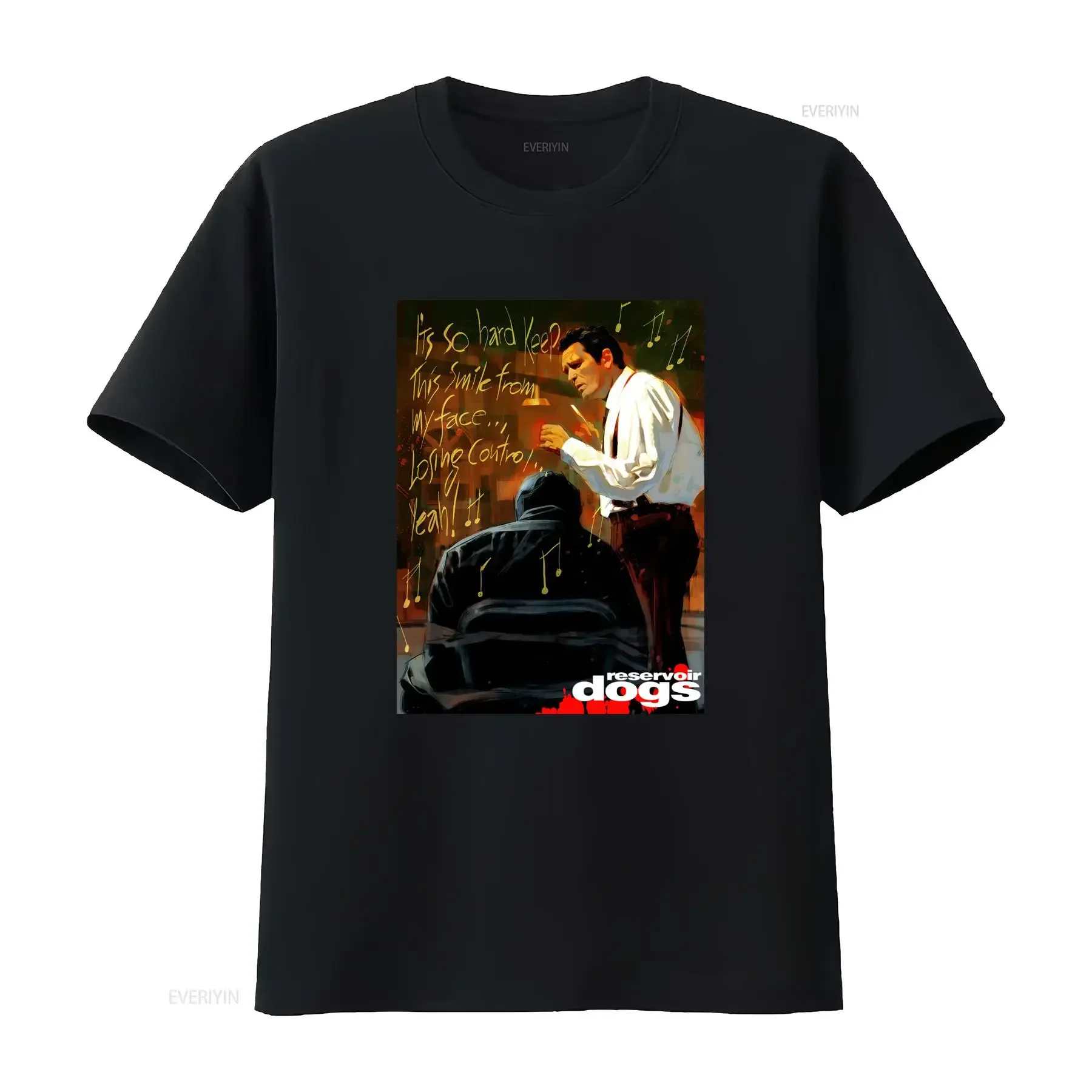 Reservoir Dogs Movie Crewneck T Shirt Quentin Tarantino Inspired Michael Madsen Design Stuck In The Middle With You Print