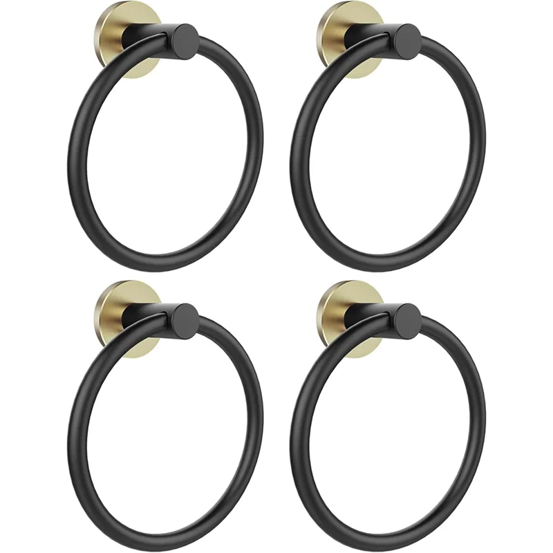 

CQMF-сверхмощный держатель для полотенец из нержавеющей стали для стены ванной комнаты, 4 упаковки, кольцо для полотенец, вешалка для полотенец, винтовая