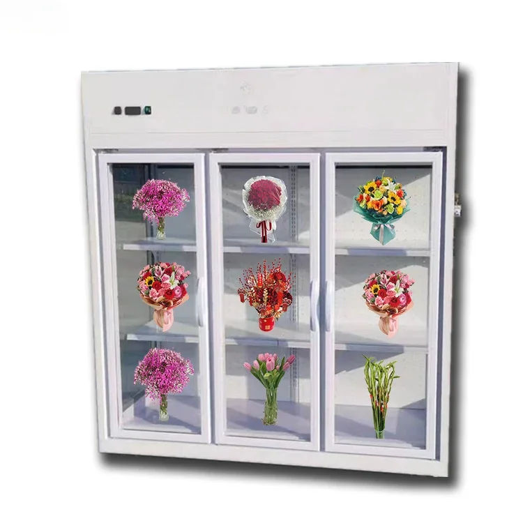 Made in China Flowers Air Cooling Commercial Refrigerator Fresh-keeping Cabinet Florist Bouquet Display Cabinet