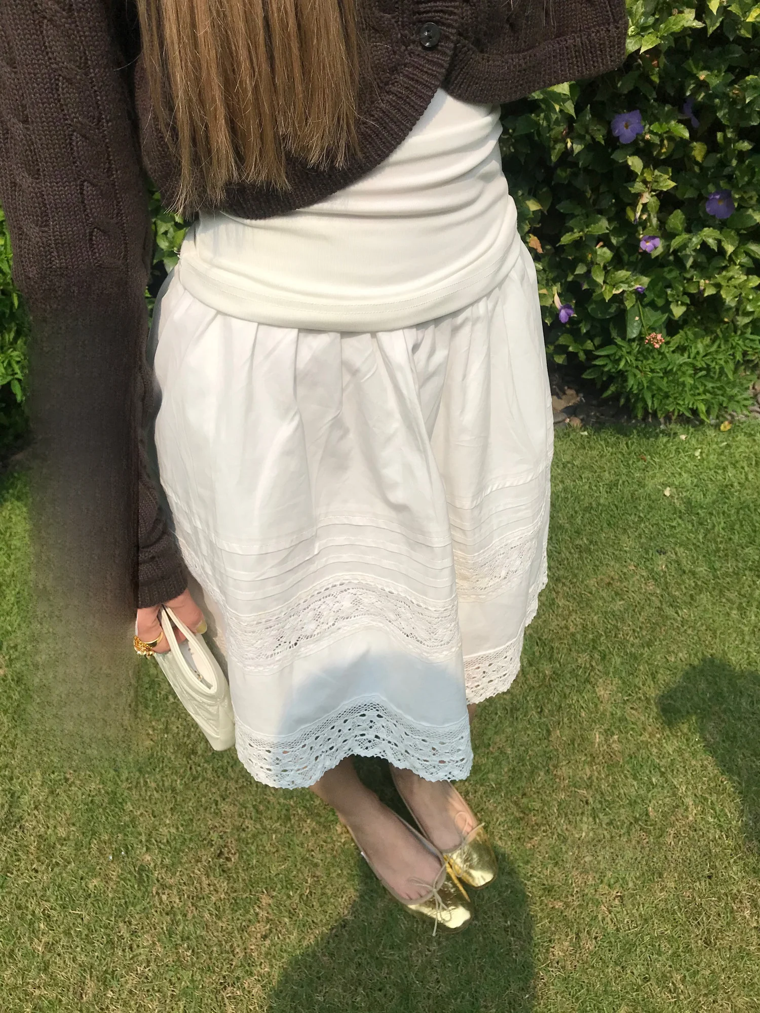 

Новая женская весенняя юбка А-силуэта с кружевом в нежном стиле, пышная, с высокой талией, из хлопка, повседневная, дышащая, для молодых девушек