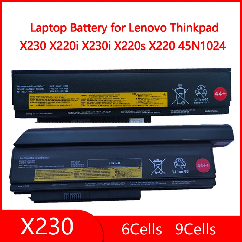 

X230 новый аккумулятор для ноутбука Lenovo Thinkpad X220I X220 X230I 0A36307 42T4940 0A36281 45N1022 45N1023 11,1 В 94 Втч 9 ячеек 6 ячеек