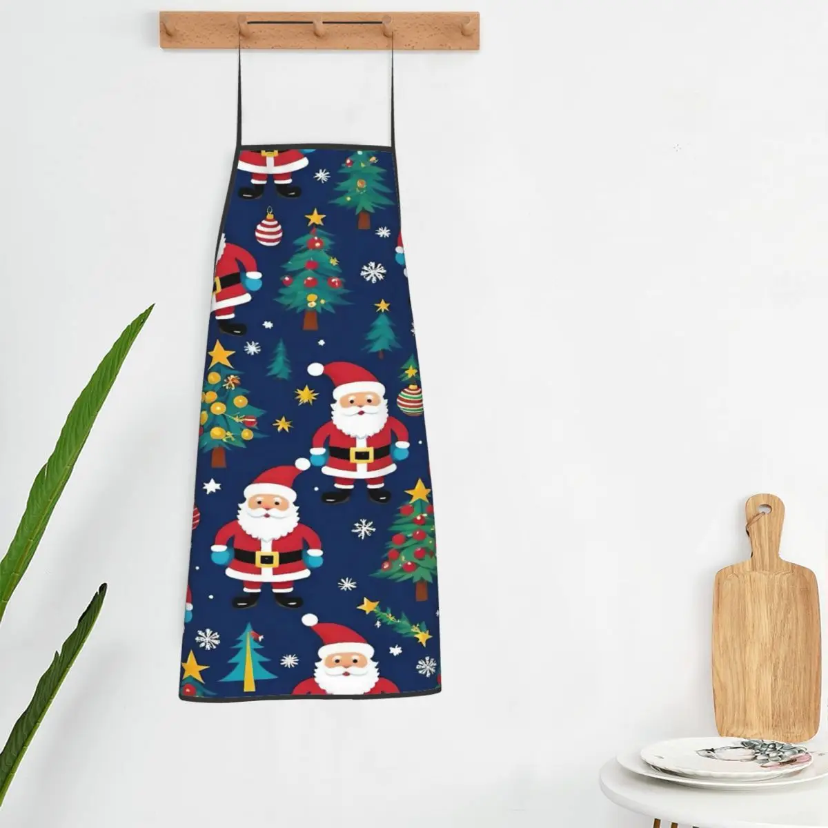 Avental de natal doméstico bonito acessórios de cozinha aventais de retenção para adultos sem bolso