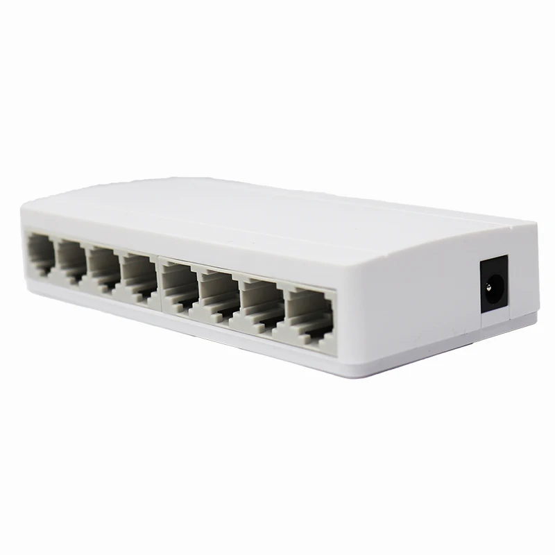 8-Port-Gigabit-Ethernet-Switch, 10/100/1000 Mbit/s Desktop-Netzwerk-Switch, Plug & Play, automatischer MDI/MDIX, RJ45-LAN-Hub für das Heimbüro – Detail 8