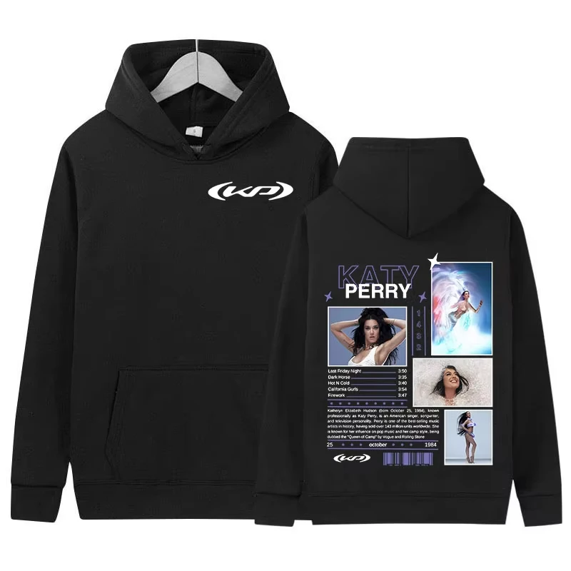 Bluzy z grafiką albumu piosenkarki Katy Perry z 2025 roku, męskie i damskie, retro estetyka, bluzy dresowe, pulowery, streetwear