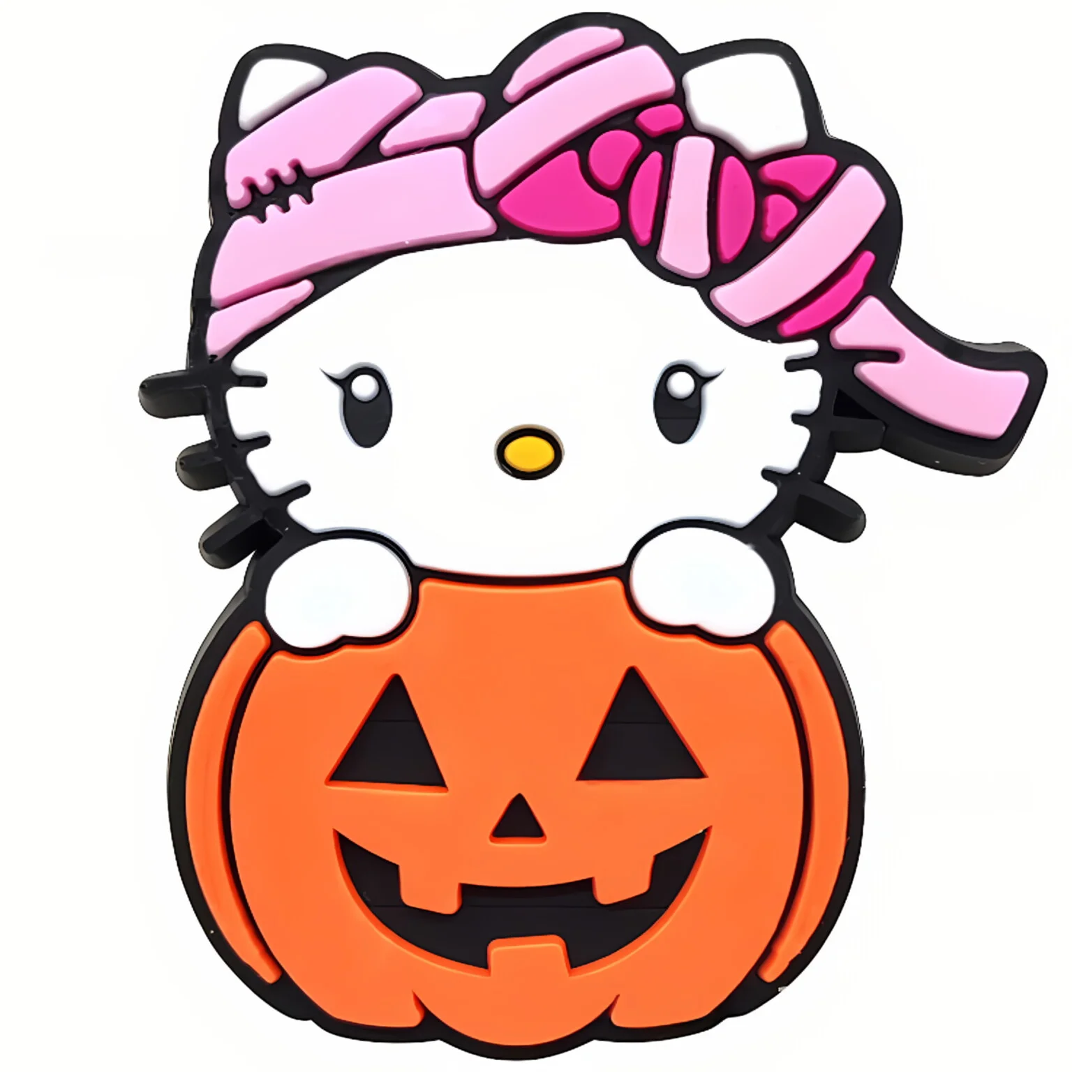 35Pcs Mesuca Halloween Horror Hello Cat Shoe Charms, Spooky Cartoon PVC Shoe Decoration Charms, Wristband Bracelet Accessories, DIY Shoe Ornaments Party Favor Gifts For Croc Clogs