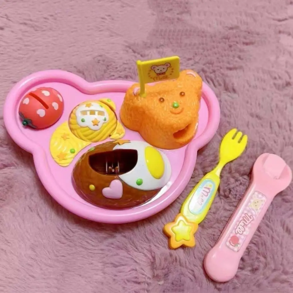 

Fun Bear Box Food Feeding Toys Early Education Kitchen Toys Play House Toys Cartoon Simulated Pudding Feeding Set