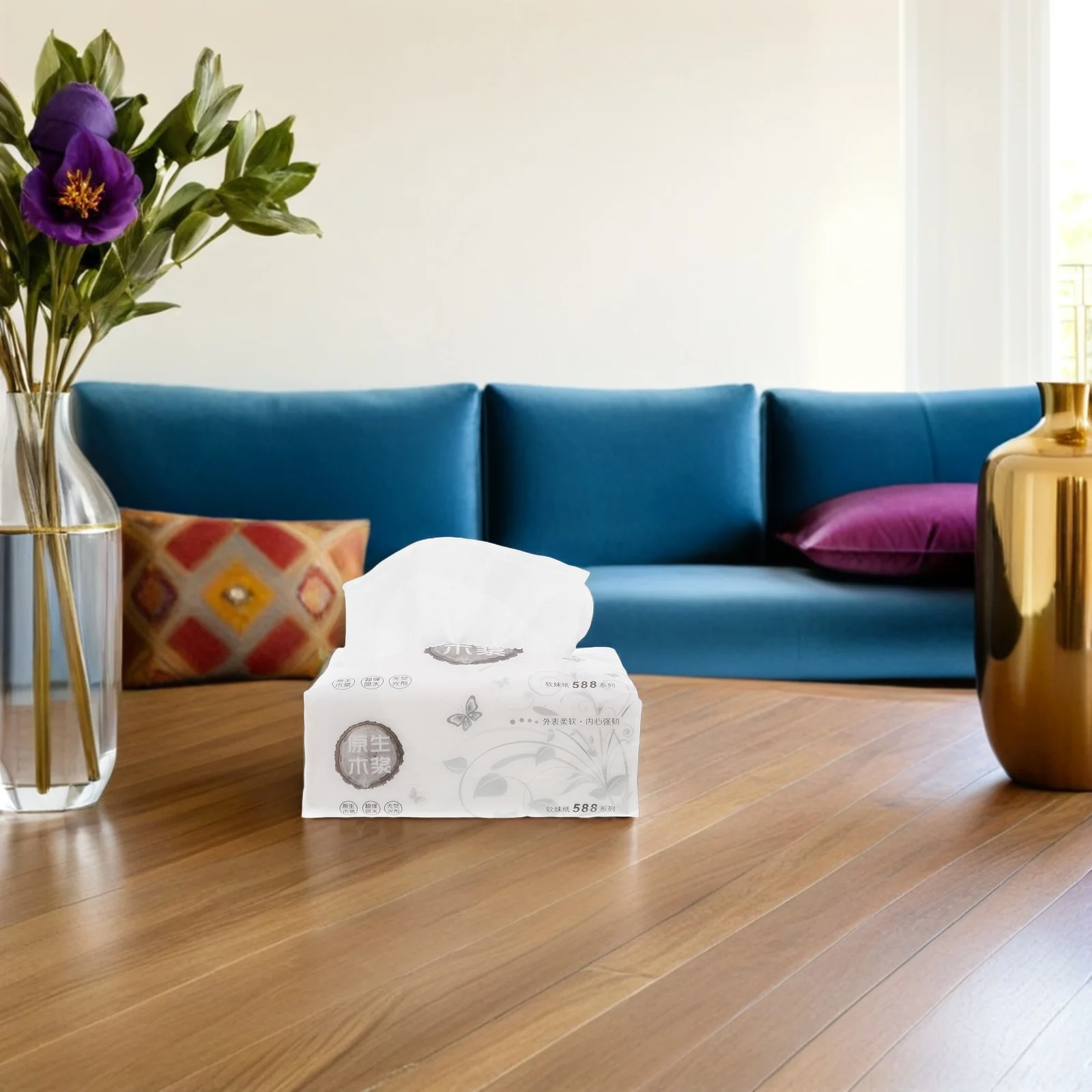 8 قطعة مناديل ورقية مصنوعة من لب الخشب ناعمة وآمنة للبشرة الحساسة متعددة الاستخدام للمنزل والفندق ومطعم البار والأماكن العامة