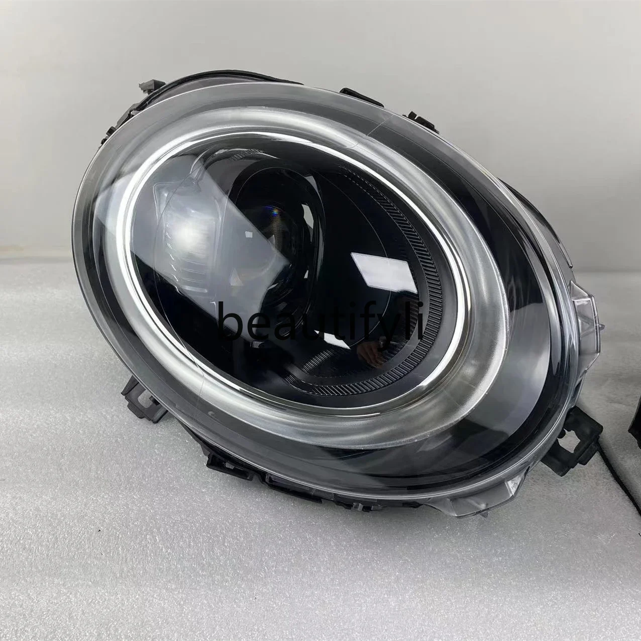 High-end original white background and black background LED full round headlights