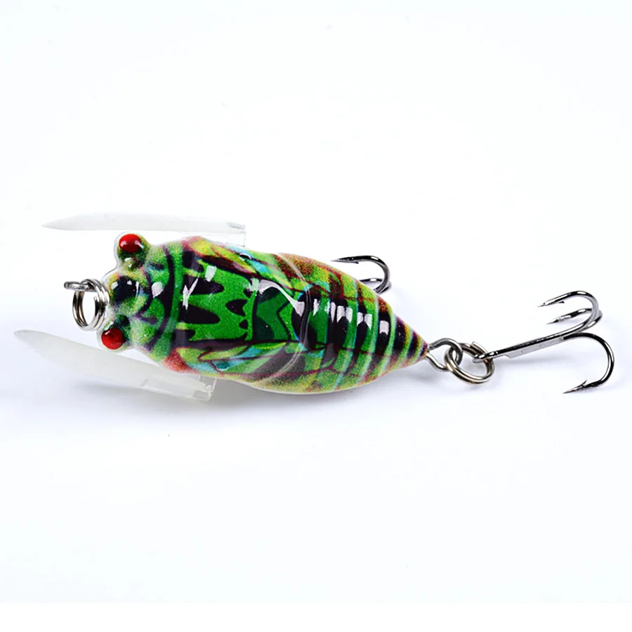 5PCS Cicada Crankbait Fishing Lures 3D Eyes Hard Plastic Bait Biomimetic Shape Hard Bait Insect Fishing Tackle Artificial Baits