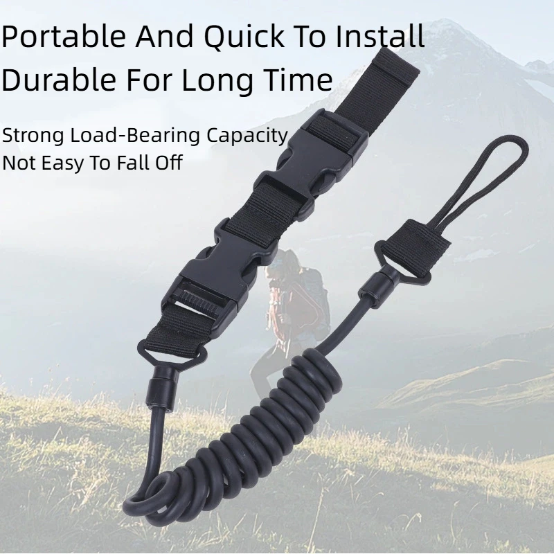 Elastic Anti-Lost Lanyard Strap, Telescopic Spring Cord for Outdoor Activities
