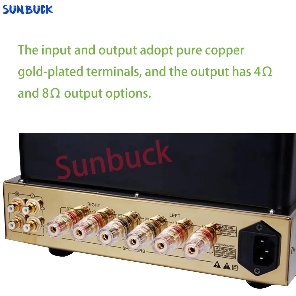 Sunbuck 6H3N 6L6 เครื่องขยายเสียงหลอดแบบกดดึง 30W×2 เครื่องขยายเสียงหลอดกําลังสูง