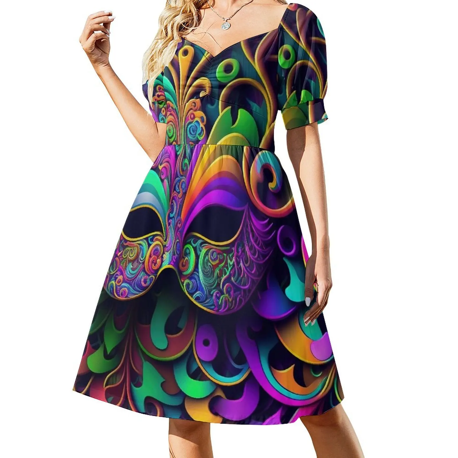 

Mardi Gras Dress, Mardi Gras 2023 Short Sleeved Dress dresses for womens 2025 dresses for official occasions Dress