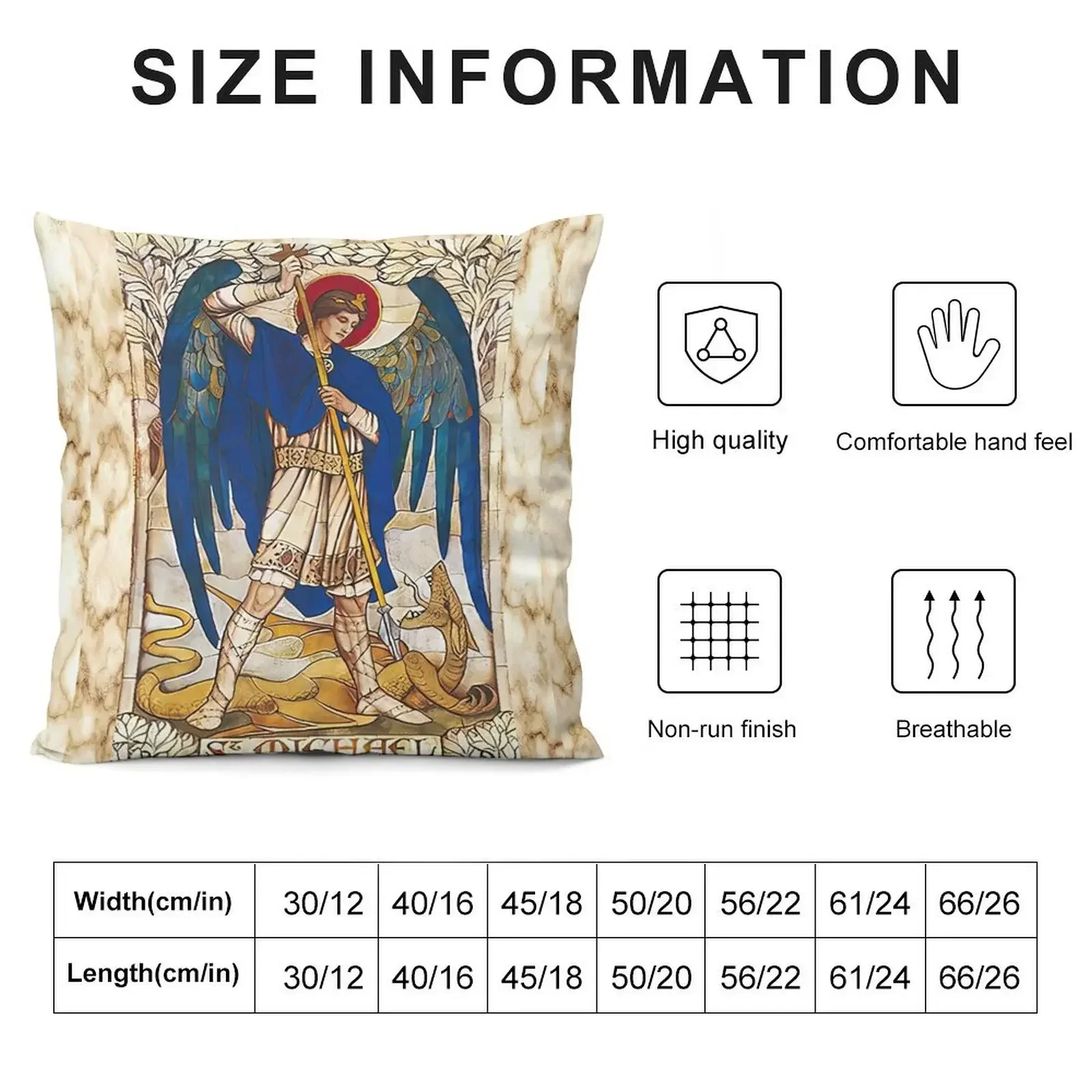 St MIchael the Archangel Angel Saint Throw Pillow Elastic Cover For Sofa pillow cover christmas Cusions Cover pillow