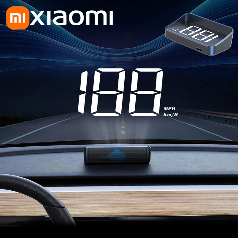 Xiaomi Car Speedometer HUD Head-Up Display Digital Speed Meter Windshield Projector Vehicles Truck Auto Electronics Accessories