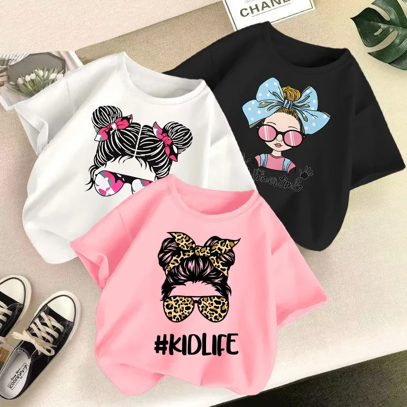 

2025 New Trendy and Personalized Children's Clothing Pure Cotton Short Sleeved Cartoon Printed Casual Top Children's T-shirt