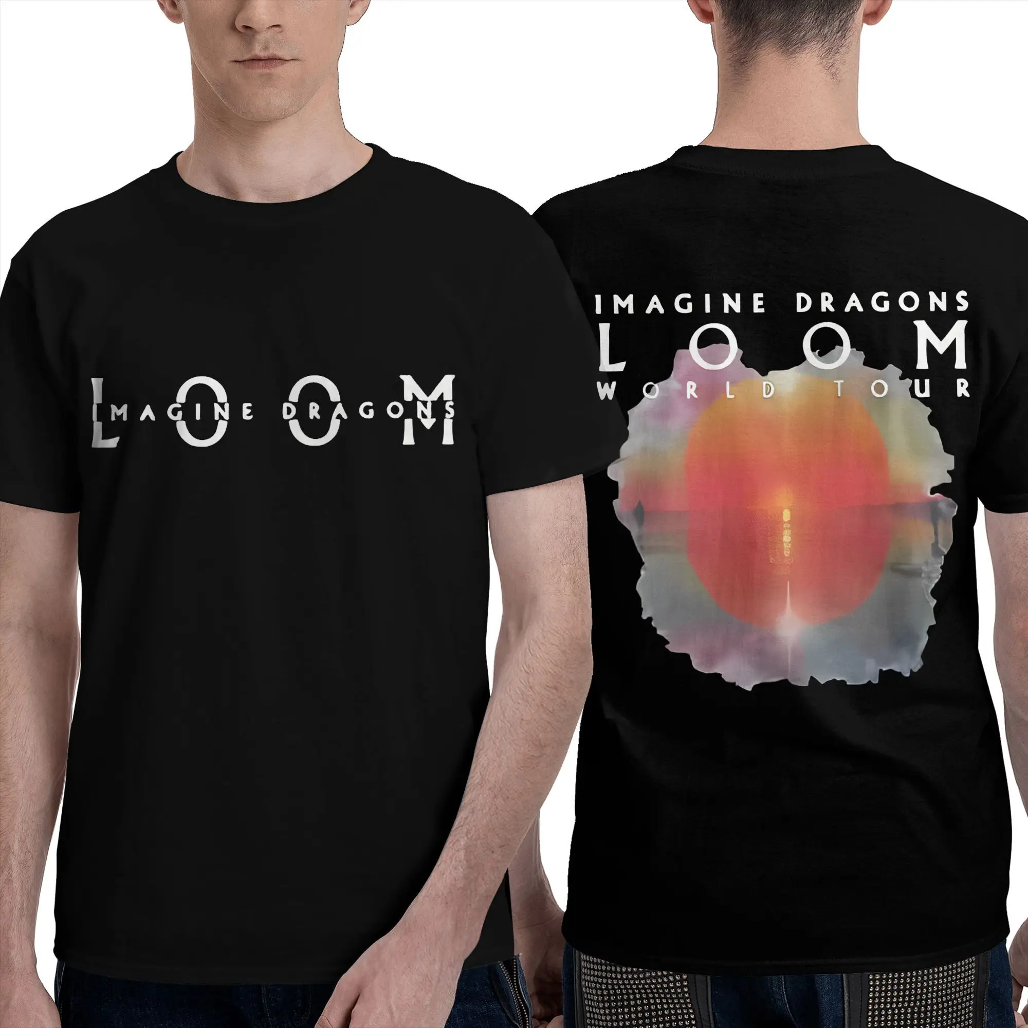 

Imagine dragons Loom World Tour 2025 T Shirt Men's Cotton Vintage T-Shirt O Neck Album Tee Shirt Short Sleeve Clothes Plus Size
