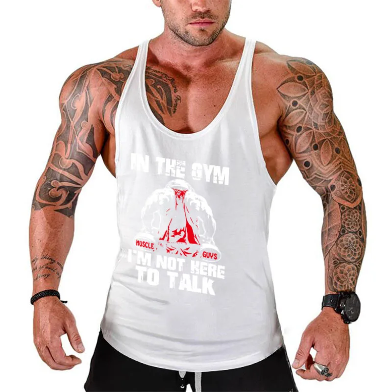 Brand Gym Mens Tank Top Vest Muscle Fashion Sleeveless Stringer Clothing Bodybuilding Singlets Fitness Workout Sportswear Shirt