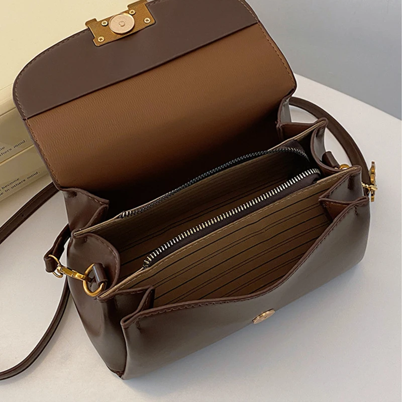 PU Leather Bag Small and Luxury H Buckle Underarm Shoulder Style Crossbody Bag Designer Handbags Crossbody Messenger Pack