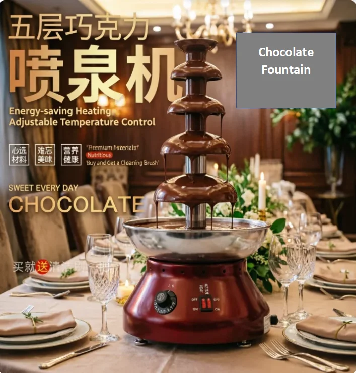 5-Tier Automatic Chocolate Fou - Chocolate Fountain Commercial recension och pris