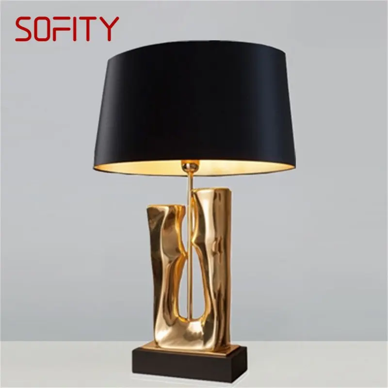 

SOFITY Nordic Table Lamp Contemporary Fashion Gold Desk Light LED for Home Decorative Bedside Living Room Bedroom