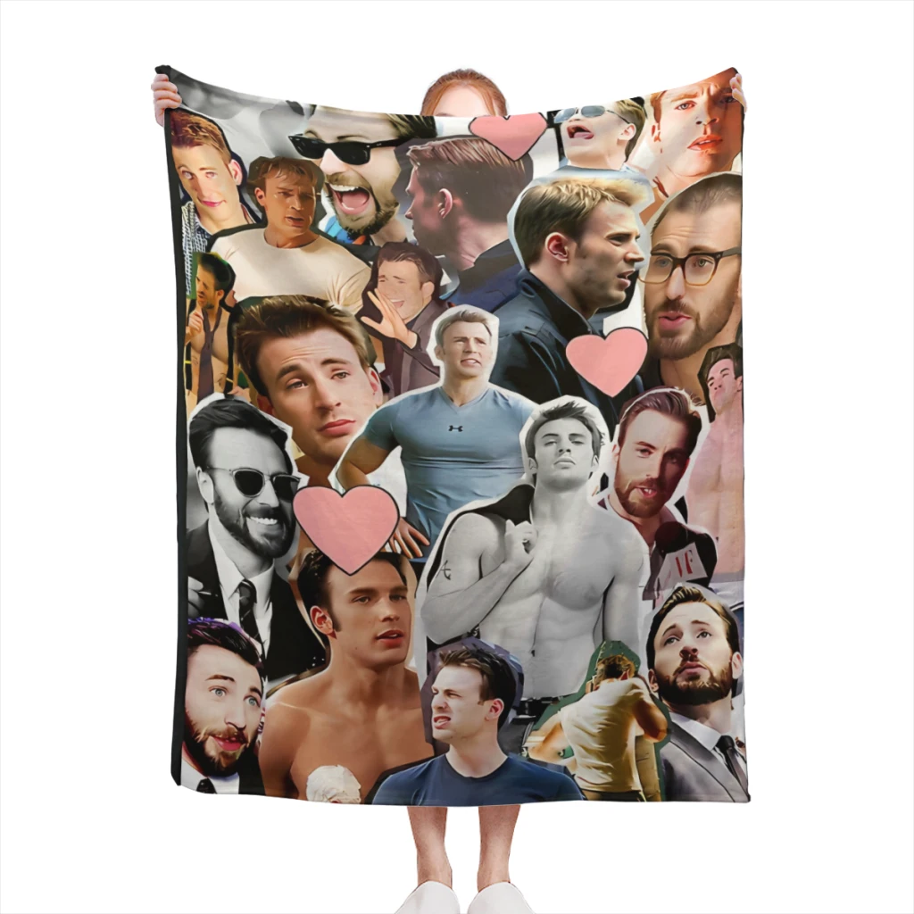 

Chris Evans collage blankets Warm Flange blankets Soft and comfortable blanket picnic blanket