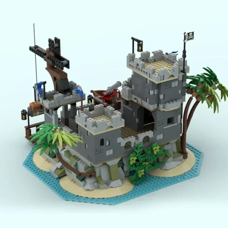 Fortress Model Moc Building Bricks Ruins Of Eldorado Castle Technology Modular Blocks Gifts Christmas Toys DIY Sets Assembly