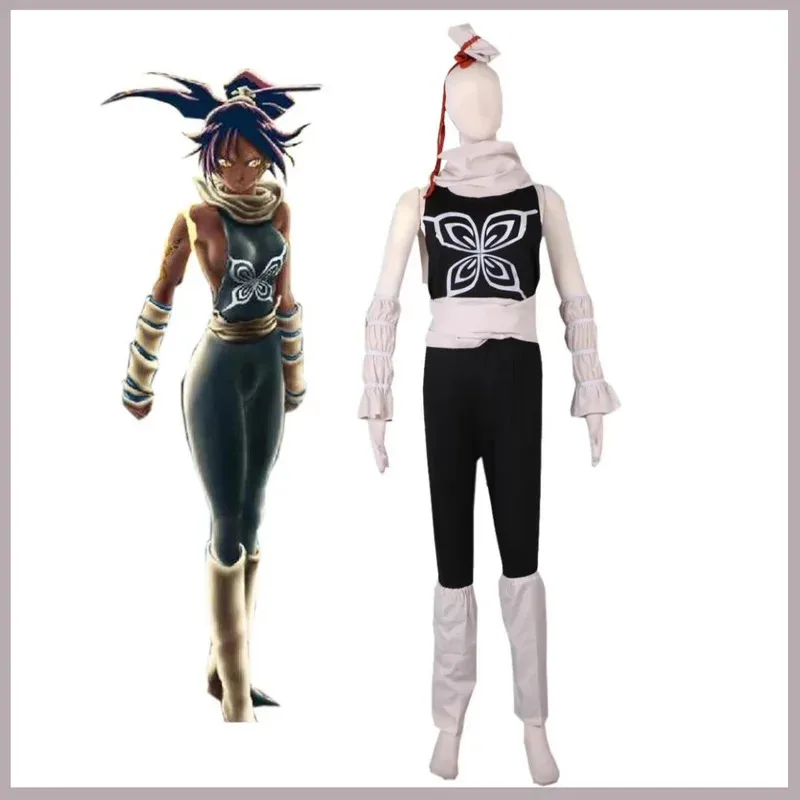 أزياء أنيمي بليتش شيهوين يورويتشي التأثيرية سوي فون بدلة سوداء موحدة وشاح شعر مستعار امرأة مثيرة كرنفال الهالوين الدعاوى ؛ 2k ،