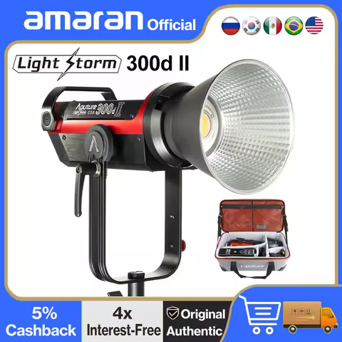 Aputure 300d II Led Video Light LS C300d II Daylight LED Monolight (V-Mount) 5500k Sidus Link App Control 8 Lighting Effects