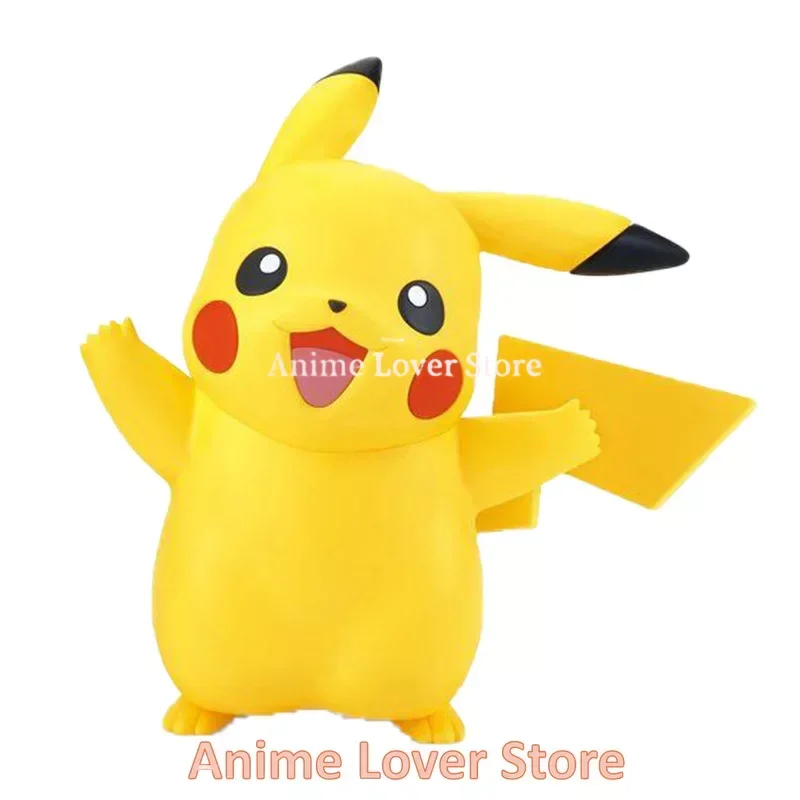 Bandai oryginalny Pokemon Pikachu 01 03 41 Anime figurka prosty montaż zabawki modele dla dzieci prezent modele kolekcjonerskie ozdoby