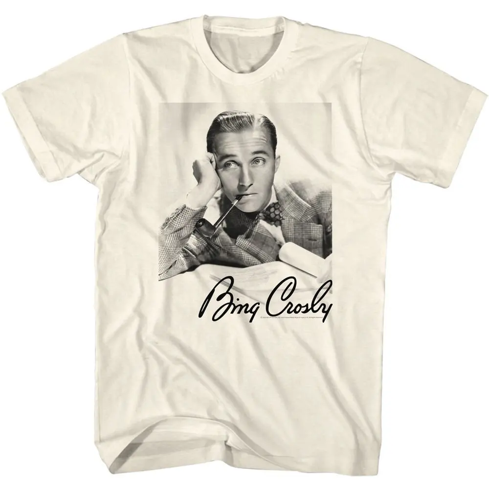 Bing Crosby Lean Pipe Signature Natural Adult T Shirt