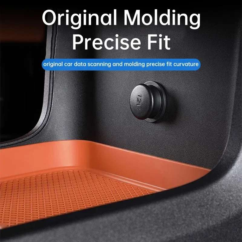 For Li Xiang L6 L7 L8 2024  Center Console Lower Storage Tray Armrest Box Liner Mat Non‑Slip Car Interior Storage Accessories