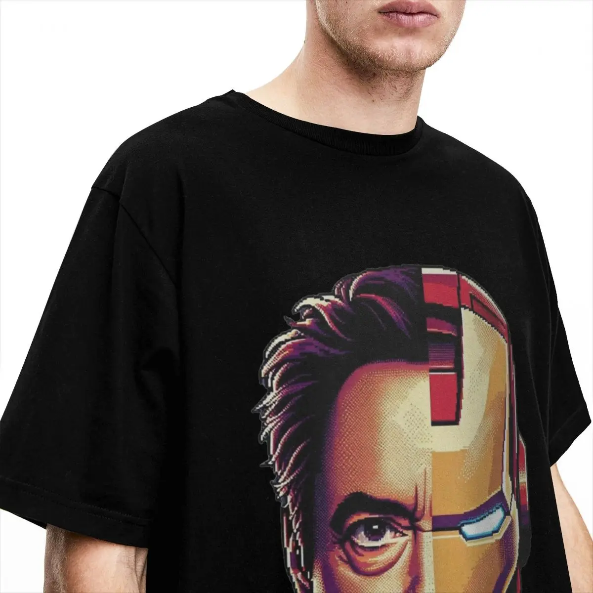 The Iron Hero Iron Man T Shirts Merchandise Men Women\'s 100% Cotton Humor Tee Shirt Short Sleeve Tops Graphic Printed