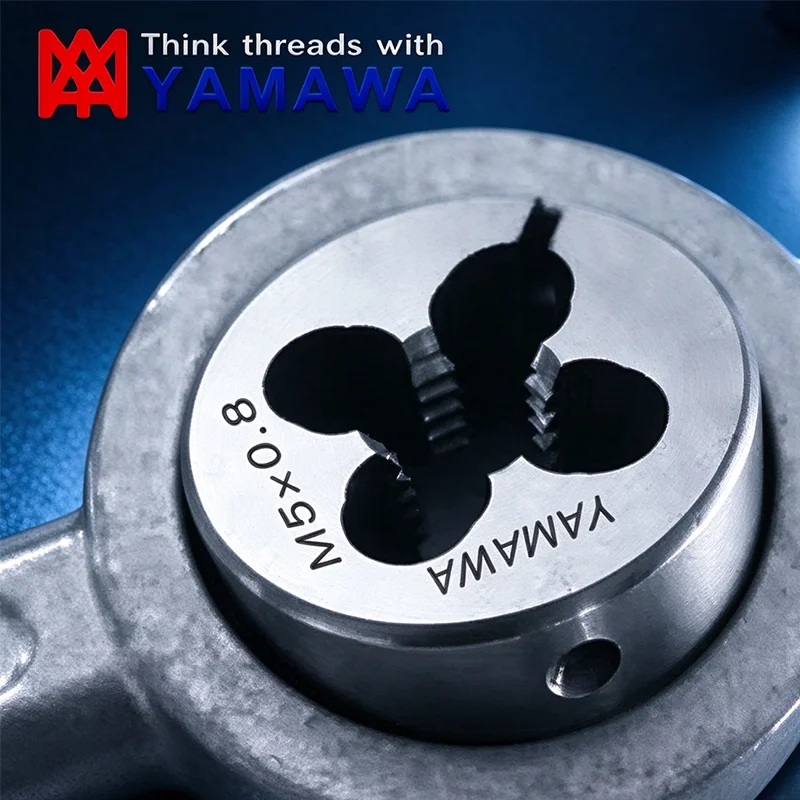 Japan 1PCS YAMAWA Original HSSE Round Die UNC UNF 2-56 4-40 6-32 8-32 10-24 12-24 1/4 3/8 1/2 5/8 Machine Screw Threading Dies